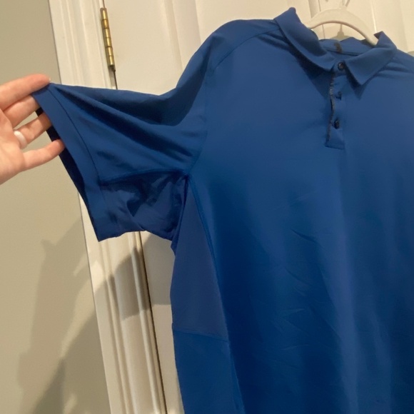 Lululemon Men's Evolution Short-Sleeve Polo Shirt, Blue 16438 - Picture 3 of 9